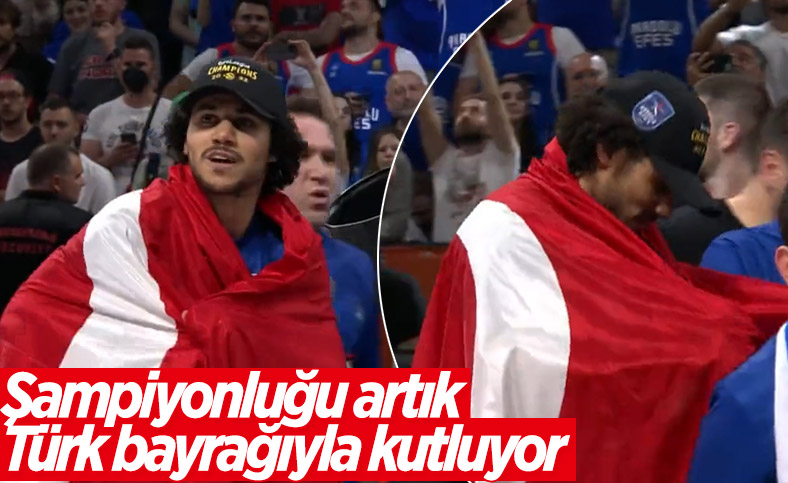 Shane Larkin, Türk bayrağıyla şampiyonluğu kutladı