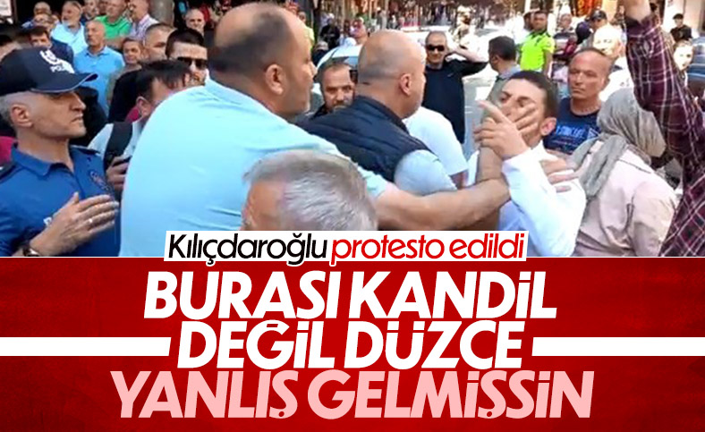 Kılıçdaroğlu'na Düzce'de tepki: Burası Kandil değil