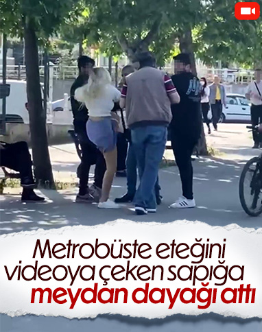 Beylikdüzü'ndeki kadın, videosunu çeken sapığı dövdü