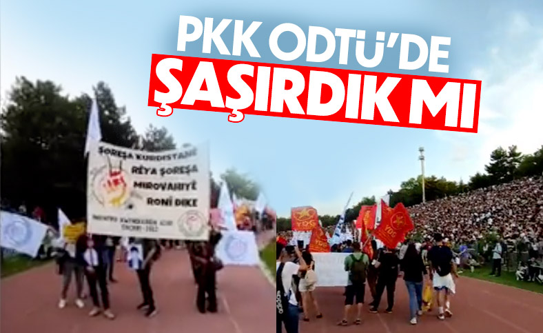 ODTÜ'de PKK sempatizanlarının yürüyüşü