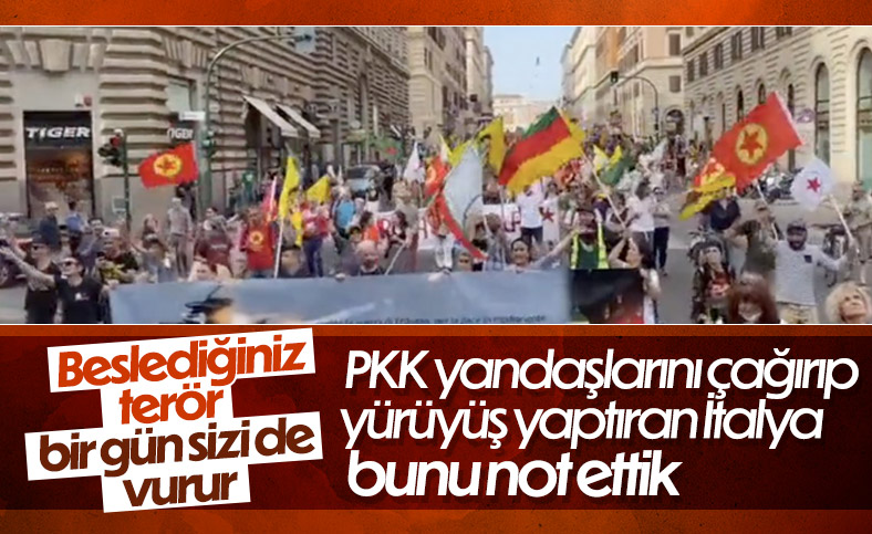 İtalya'da PKK destekçileri yürüyüş düzenledi