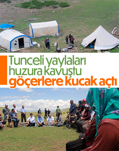 Tunceli'de huzura kavuşan yaylalar göçerlerin hizmetinde
