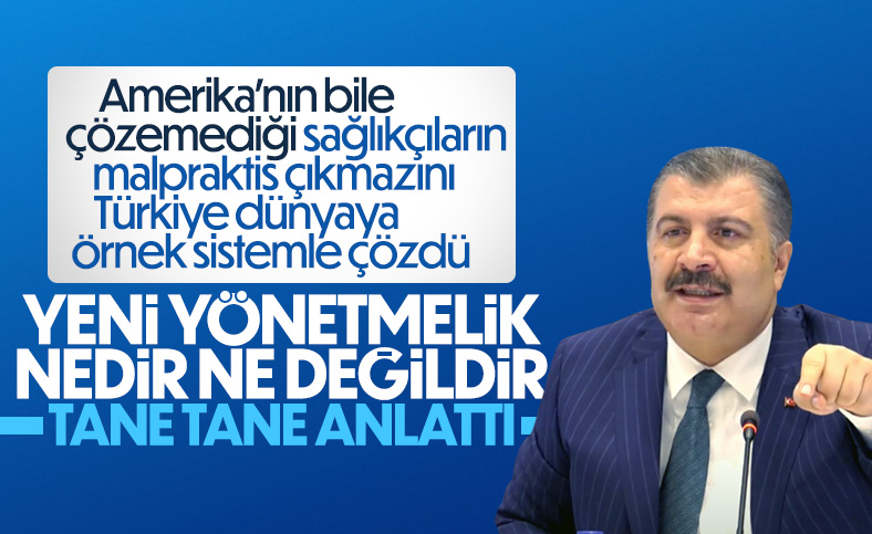 Fahrettin Koca hekimlere malpraktis yasasını anlattı
