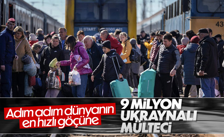Ukrayna'yı terk eden sivillerin sayısı 9 milyonu aştı
