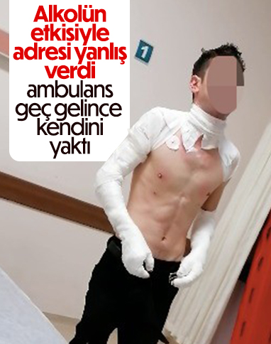 Antalya'da ambulans geç geldi deyip kendini yaktı