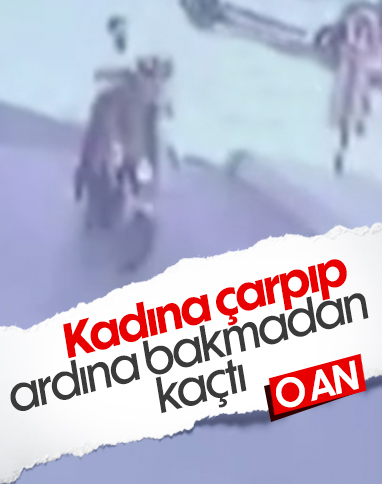 Arnavutköy'de kadına çarpan motosikletli kaçtı