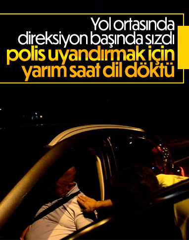 Tekirdağ'da sürücü direksiyon başında sızdı