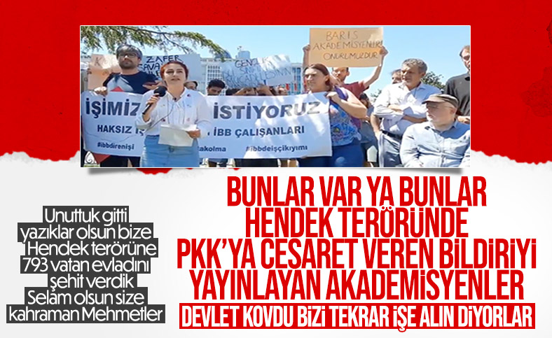 Hendekçi akademisyenler, İBB önünde eylemde