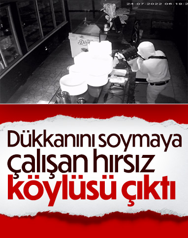 Bursa’da dükkanına giren hırsızı görünce şaşkına döndü