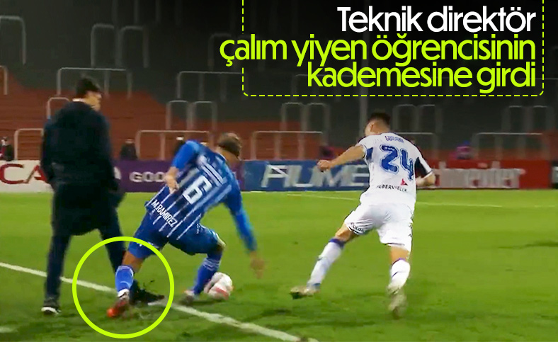 Velez Sarsfield teknik direktörü Alexander Medina oyuncuya faul yaptı