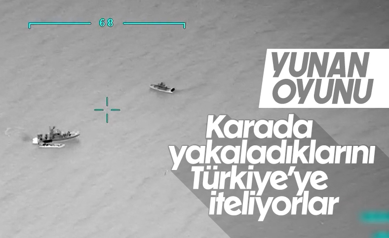 Yunan askeri yakaladığı göçmenleri bota bindirip Türk tarafına itti