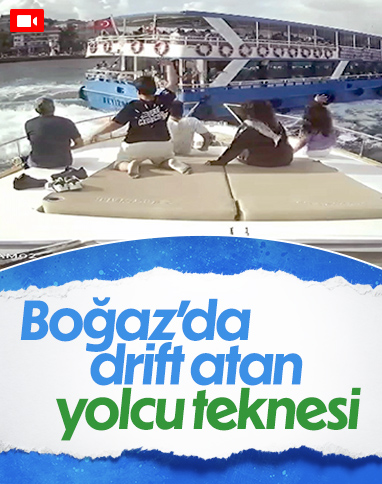 İstanbul Boğazı’nda drift atan yolcu teknesi tehlike yarattı