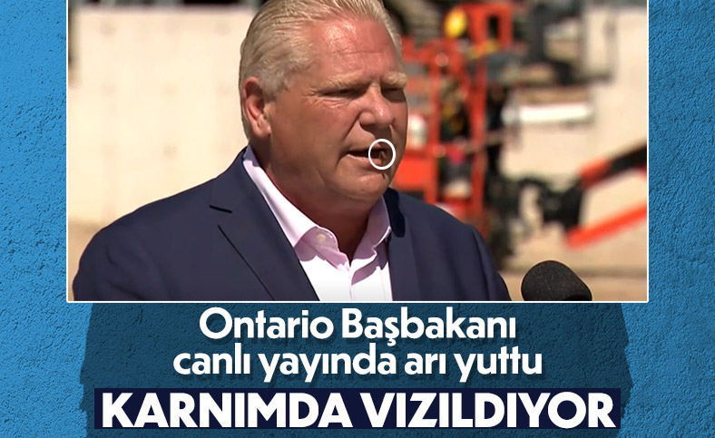 Kanada'da Ontario Başbakanı canlı yayında arı yuttu