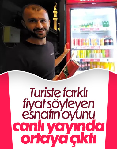 Turiste farklı fiyat veren kurnaz esnaf kameraya yakalandı