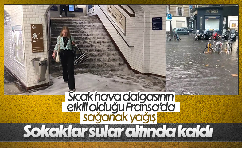 Paris'te şiddetli yağış ve fırtına sonrası sel
