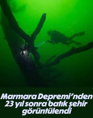 Marmara Depremi'nde oluşan batık şehrin son hali