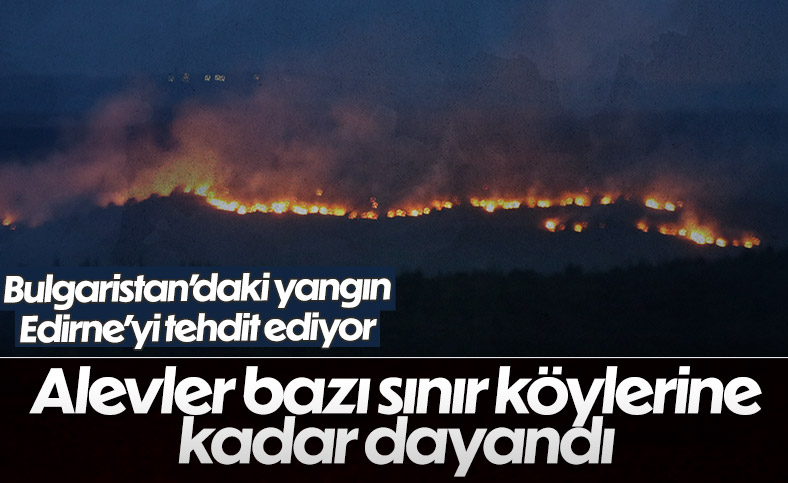 Bulgaristan'da orman yangını: Edirne'nin köylerine kadar dayandı