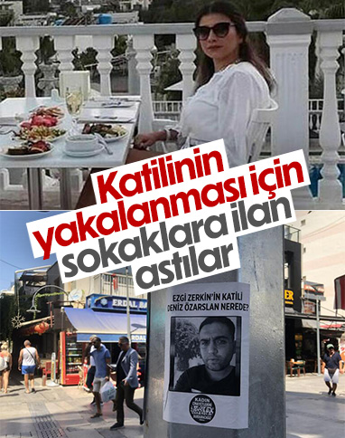 İzmir'de genç kadının katili için sokaklara ilan asıldı
