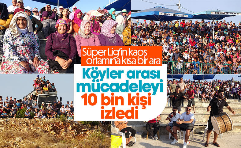 Mersin'de köyler arası coşkulu maç