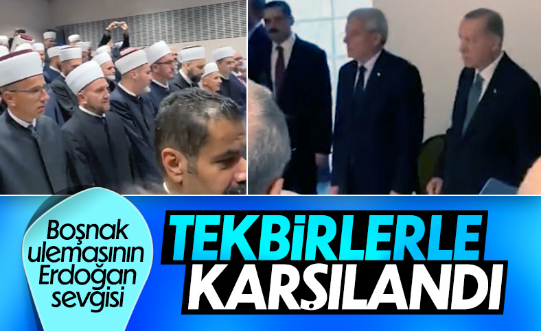 Cumhurbaşkanı Erdoğan'a tekbirli karşılama