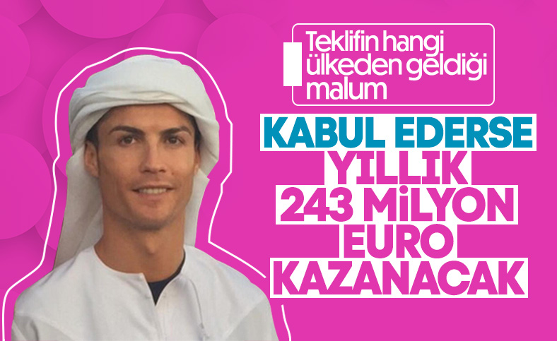 Cristiano Ronaldo'ya yıllık 243 milyon euroluk teklif