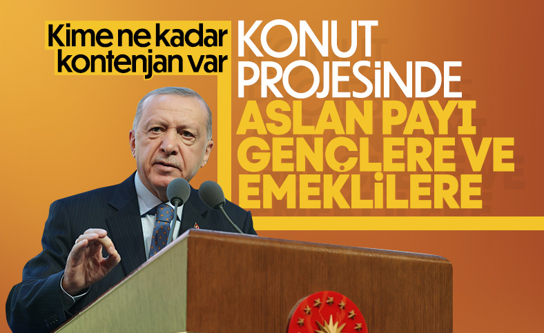 Cumhurbaşkanı Erdoğan, konut projesinde ayrılan kontenjanları açıkladı