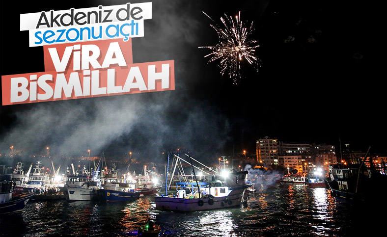 Akdenizli balıkçılar, ağlarını atmak için denize açıldı