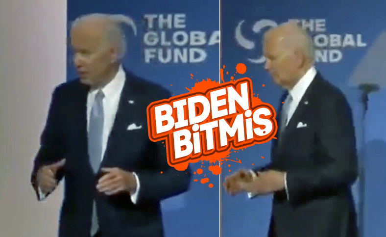 Biden'dan kürsüde garip hareketler