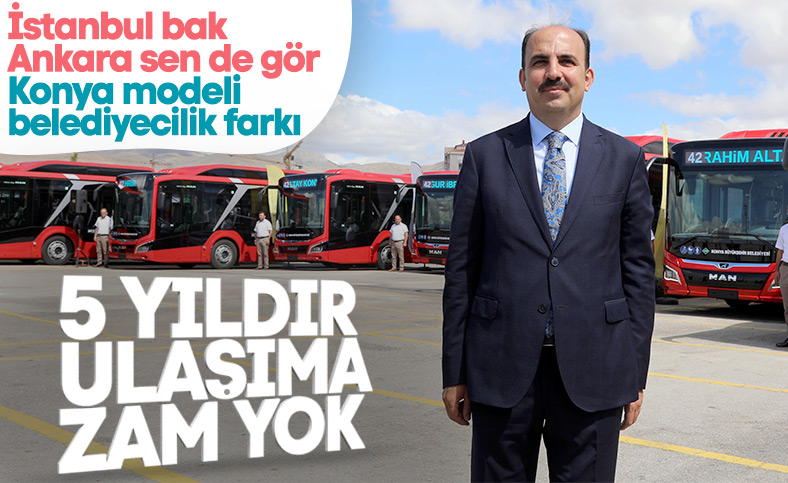 Konya Büyükşehir Belediyesi'nde, ulaşıma 5 yıldır zam yok