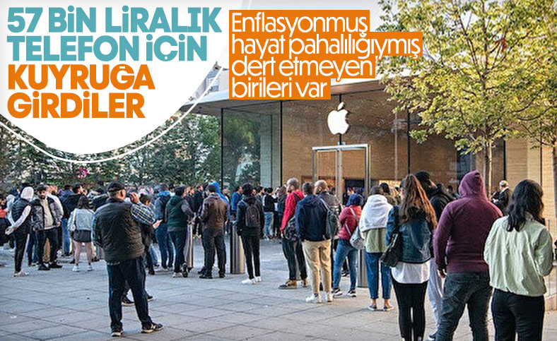 İstanbul'daki Apple mağazalarının önünde İPhone kuyruğu