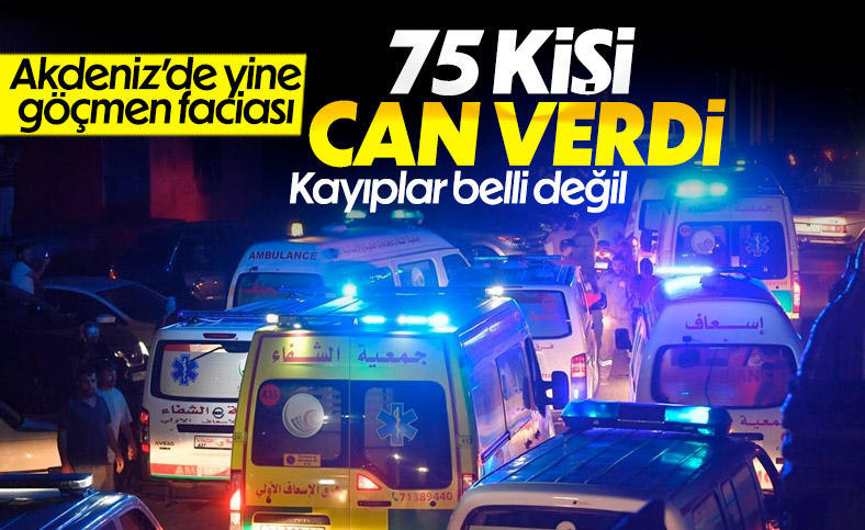 Suriye açıklarında göçmenleri taşıyan tekne battı: 75 ölü