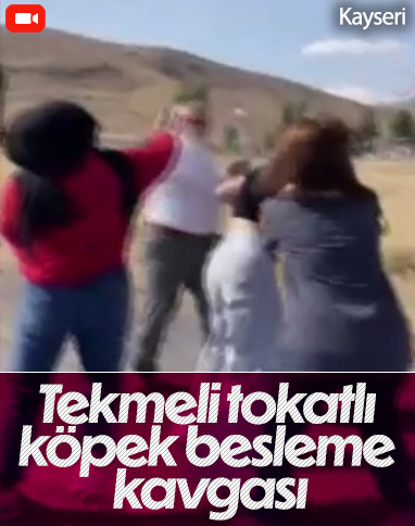 Kayseri'de köpek beslemek isteyen gençler ile mahalleli arasında kavga çıktı