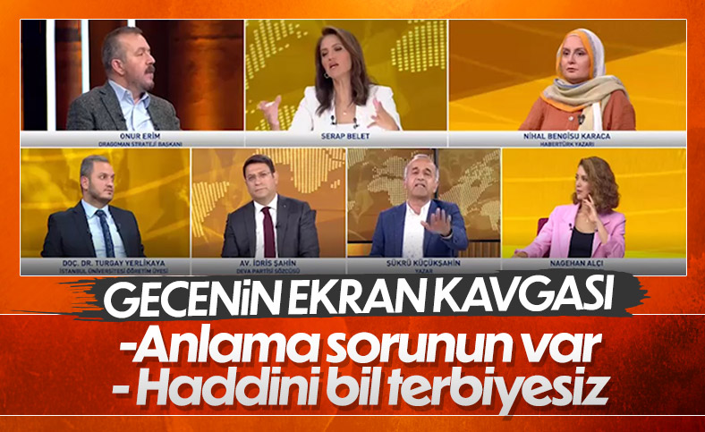 Habertürk'te canlı yayın kavgası
