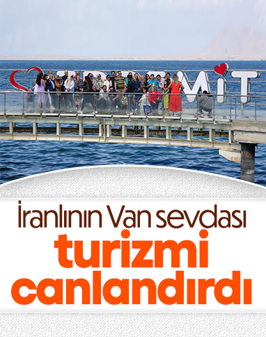 İranlı turistler Van Gölü'ne rağbet göstermeye devam ediyor