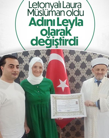 Malatya'daki Letonyalı genç kadın Müslüman oldu