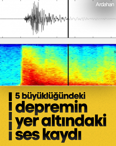 Ardahan depreminin sesi kaydedildi