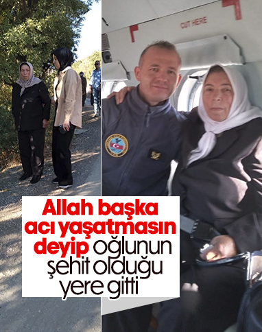 Şehit annesi, oğlunun 7 sene önce şehit düştüğü Hakkari'ye gitti