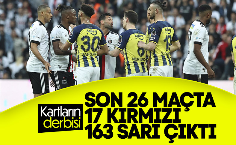 Beşiktaş - Fenerbahçe maçı öncesi kart rekoru