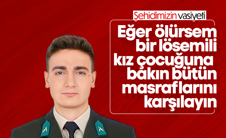 Pençe-Kilit bölgesinde 1 askerimiz şehit oldu