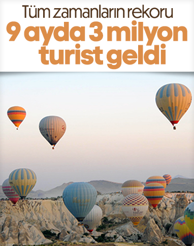 Nevşehir, Eylül'de 571 bin 960 ziyaretçi ağırladı