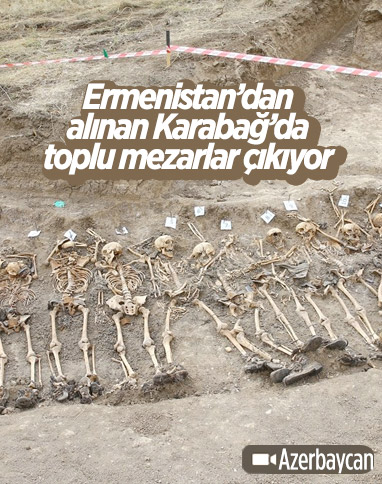 Ermenilerin katlettiği Azerbaycanlı askerlere ait toplu mezar bulundu