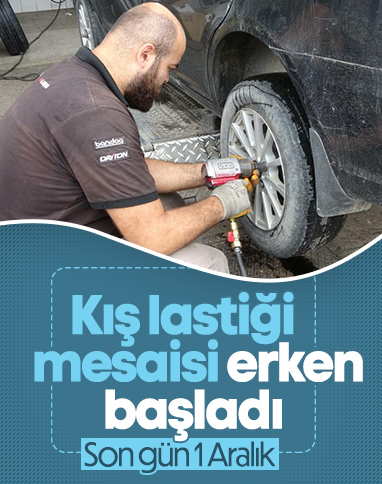 Ordu'da sürücüler kış gelmeden lastikçilere akın etti