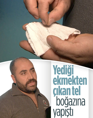 Arnavutköy'de ekmeğin içinden 2.5 santim tel çıktı