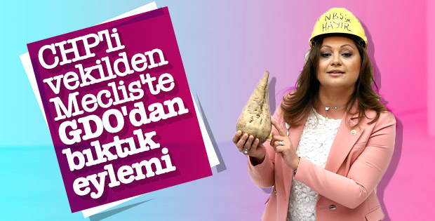 CHP'li Burcu Köksal kürsüye baretle çıktı