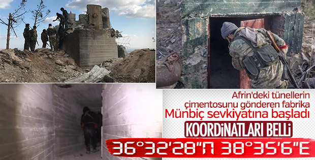Münbiç'te beton tünel yapımı