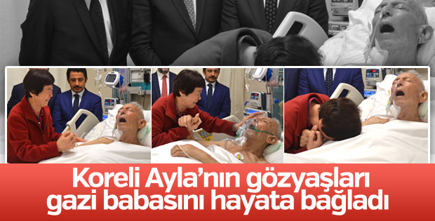 Koreli Ayla'dan gazi babasına ziyaret