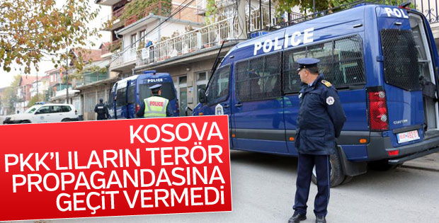 Kosova'da terör yandaşlarının propagandası engellendi