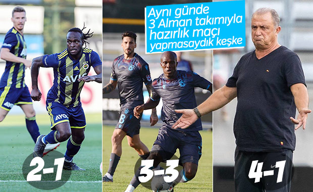 3 takımımız da Almanlara karşı kötü sonuç aldı