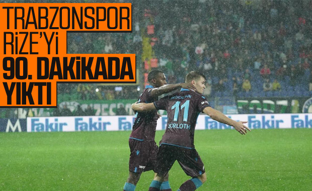 Trabzonspor Rizespor karşısında 3 puanı aldı