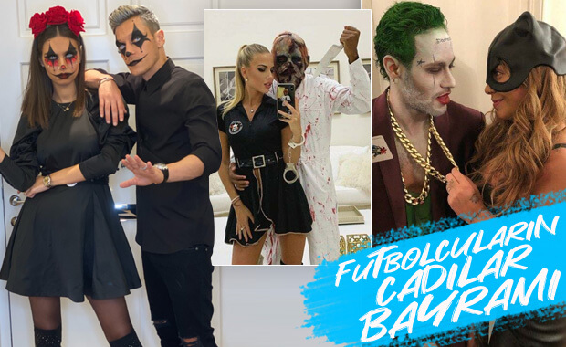 Cadılar Bayramı'nı kutlayan futbolcular
